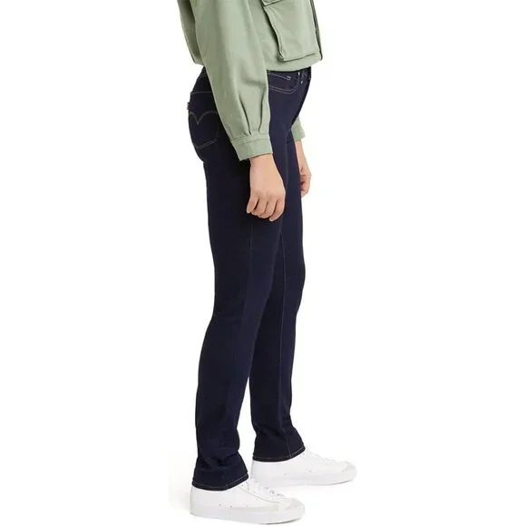 Women's Slim Jeans Cotton Spandex Tummy Control Skinny Leg Dark Indigo